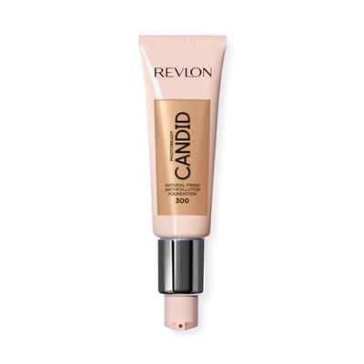 Revlon PhotoReady Candid Natural Finish Foundation with Anti-Pollution, Antioxidant, Anti-Blue Light Ingredients, Fluid 300 Dune, 0.75 Fl Oz