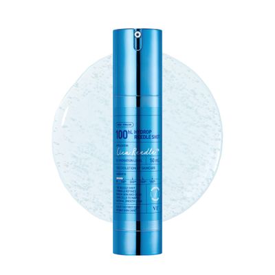VT COSMETICS Hydrop Reedle Shot 100hL, Hyaluronic Acid Microneedling Serum, Intensive Hydrating &amp; Moisturizing Exosome, Light-Weight, Soft Skin, Glass Skin, Korean Skin Booster, 1.69 Fl Oz.(50ml)
