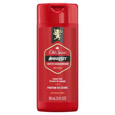 Old Spice Red Zone Body Wash for Men, 24/7 Shower Fresh, Refreshing Lather, Swagger with Scent of Cedarwood, Travel Size, 3 fl oz