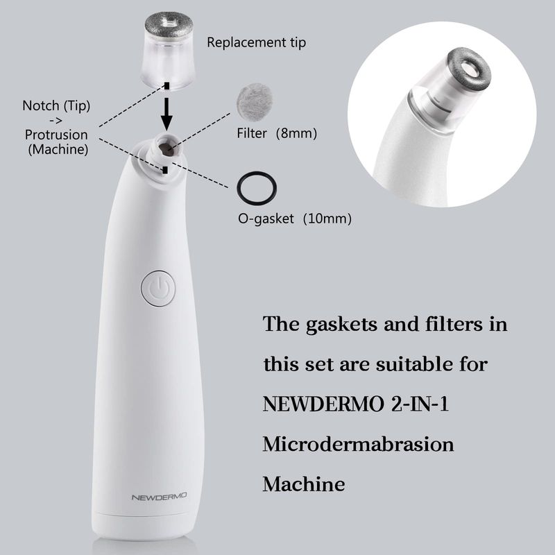 NEWDERMO 120Pcs Microdermabrasion Filters for 2-in-1 &amp; 3-in-1 Microdermabrasion Machine