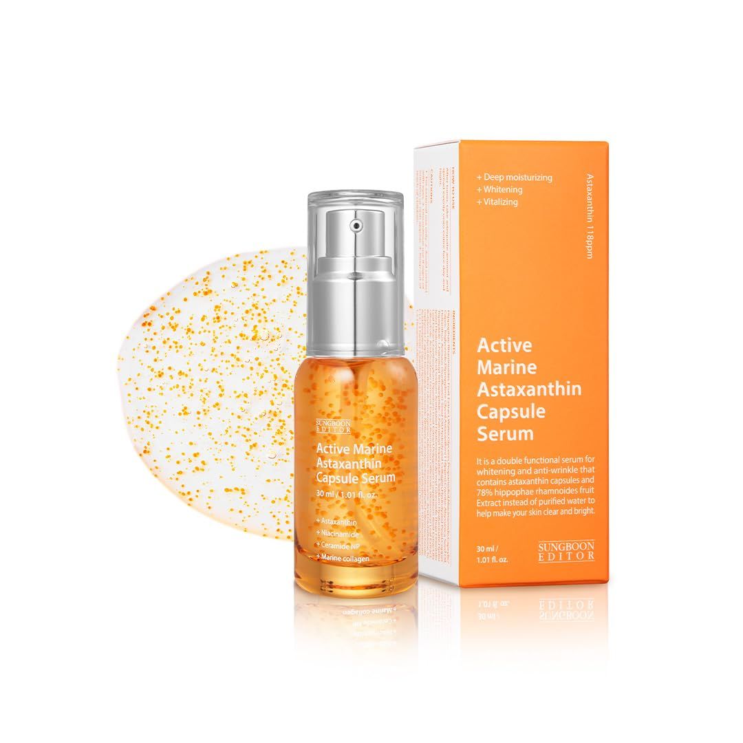 SUNGBOON EDITOR Active Marine Astaxanthin Serum 30ml | Even Skin Tone | Hydration &amp; Vitalizing