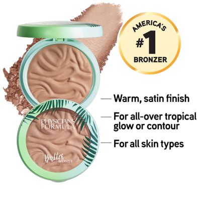 Physicians Formula Murumuru Butter Bronzer, Moisturizing, Nourishing Murumuru Butter for Silky Glow, Dermatologist Tested, Hypoallergenic, Vegan &amp; Cruelty-Free - Light Bronzer