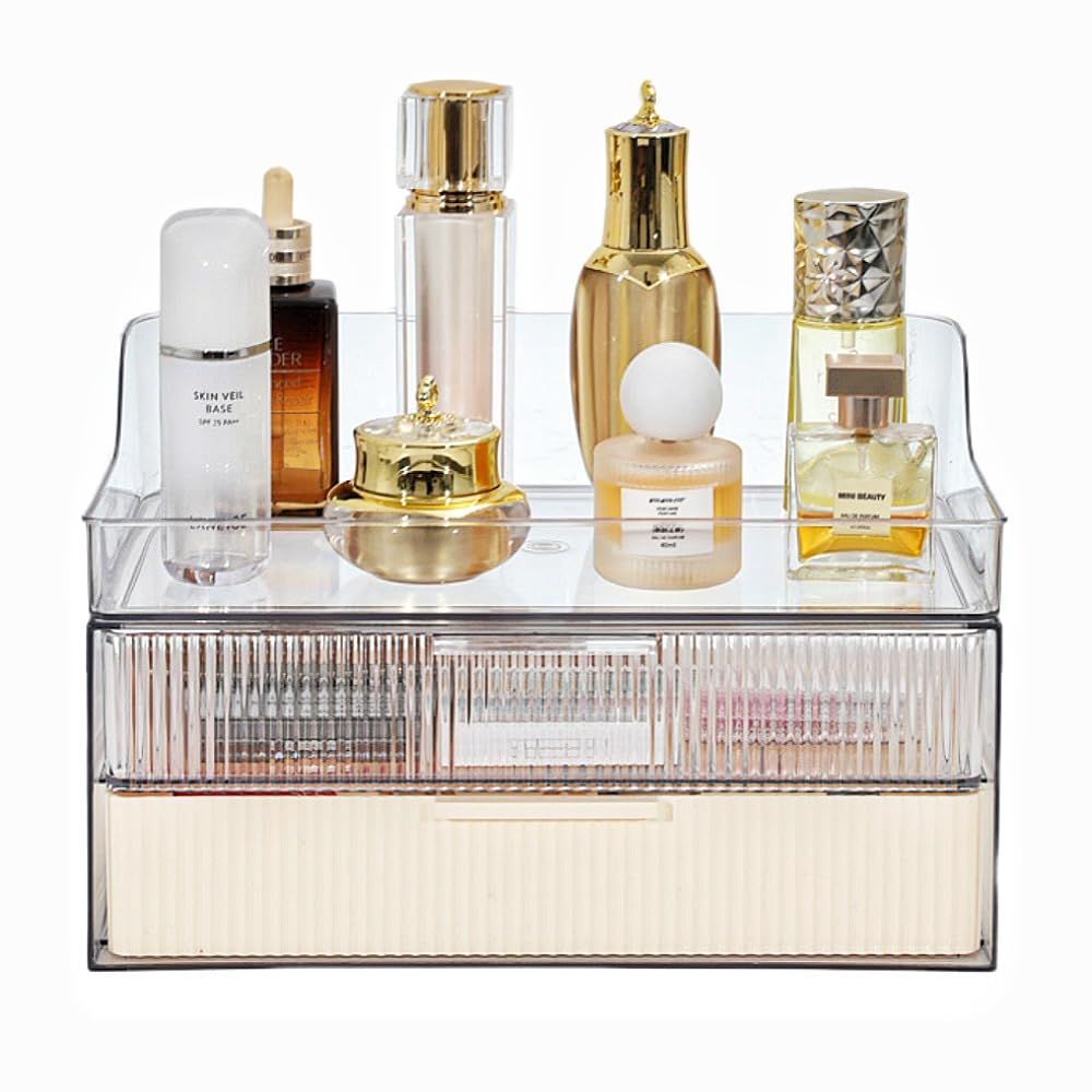 PLINJOY Makeup Organizer Countertop Large Cosmetic Display Cases Cosmetic Organizer Skin care Organizer
