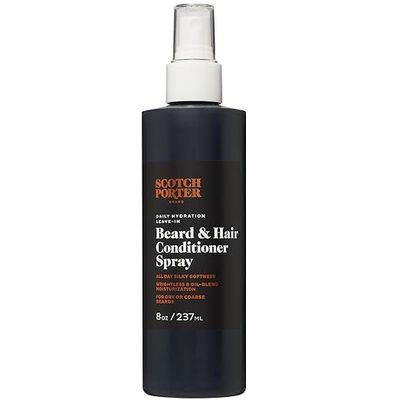 Scotch Porter Daily Hydration Conditioner Spray for Beard &amp; Hair | Coconut, Avocado &amp; More | 8oz Bottle with Pump