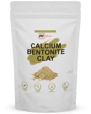 mGanna 100% Natural Calcium Bentonite Clay (Food Grade) for Body Detox, Facial Masks, Creams, Body Wraps, Skin Tightening, and Soap Making 2 LBS / 908 GMS
