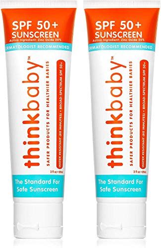 Thinkbaby - SPF 50+ Braod Spectrum Organic Sunscreen - 3 oz - 2 pack