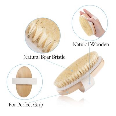 Onwon Dry Brushing Body Brush Anti Cellulite Exfoliating Brush Body Scrub Brush Remove Dead Skin and Tiredness, Gentle Massage Stimulates Blood Circulation, Improves Lymphatic Functions