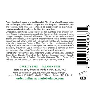 Mario Badescu Glycolic Gel for Oily or Congested Skin, Oil-free Skin Resurfacing, Retexturizing & Refining Gel that Helps Boost Clarity, Pack of 1, 2 Fl Oz