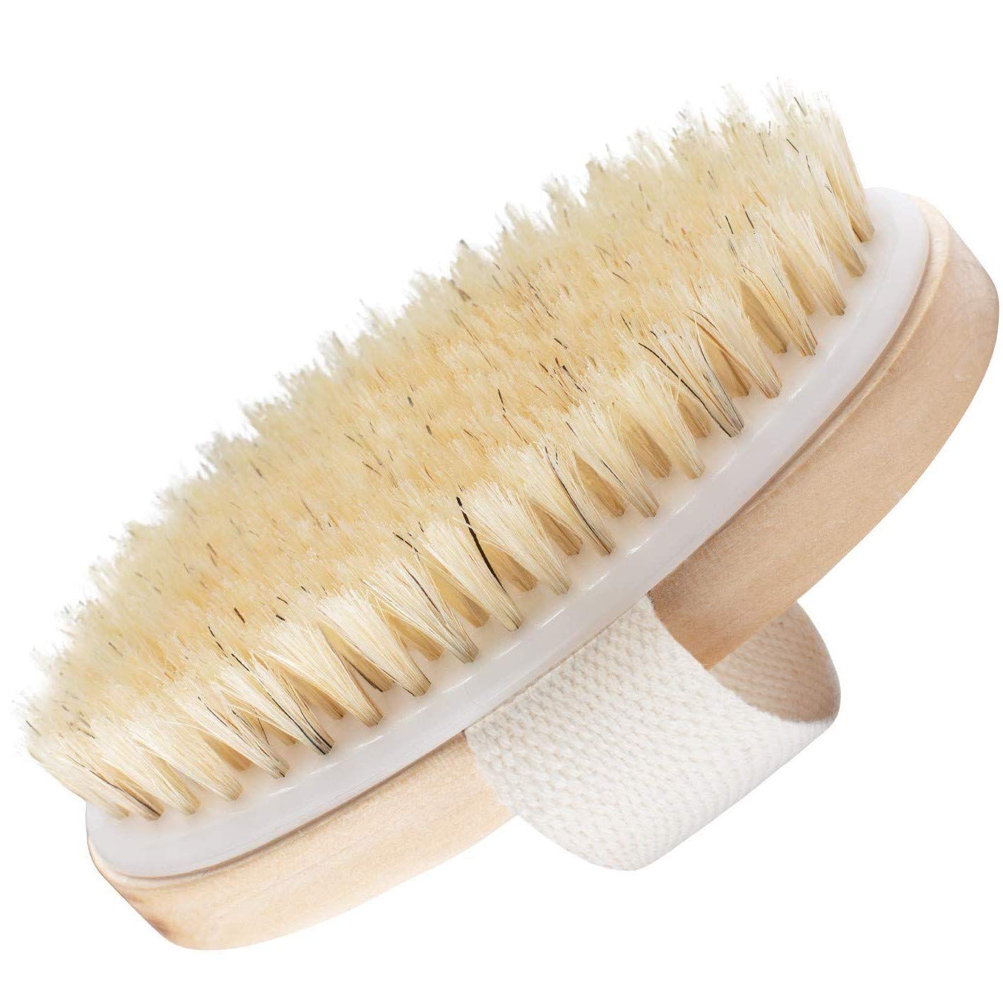 Onwon Dry Brushing Body Brush Anti Cellulite Exfoliating Brush Body Scrub Brush Remove Dead Skin and Tiredness, Gentle Massage Stimulates Blood Circulation, Improves Lymphatic Functions
