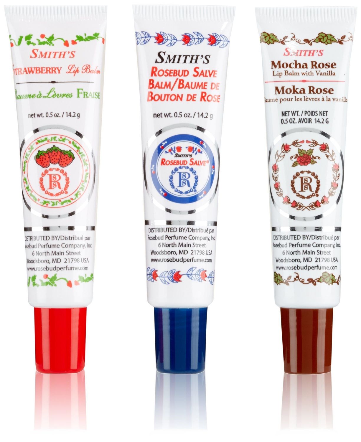 Rosebud Medley Of Lip Balm Tubes, 0.5 Ounce, 2.4 Count