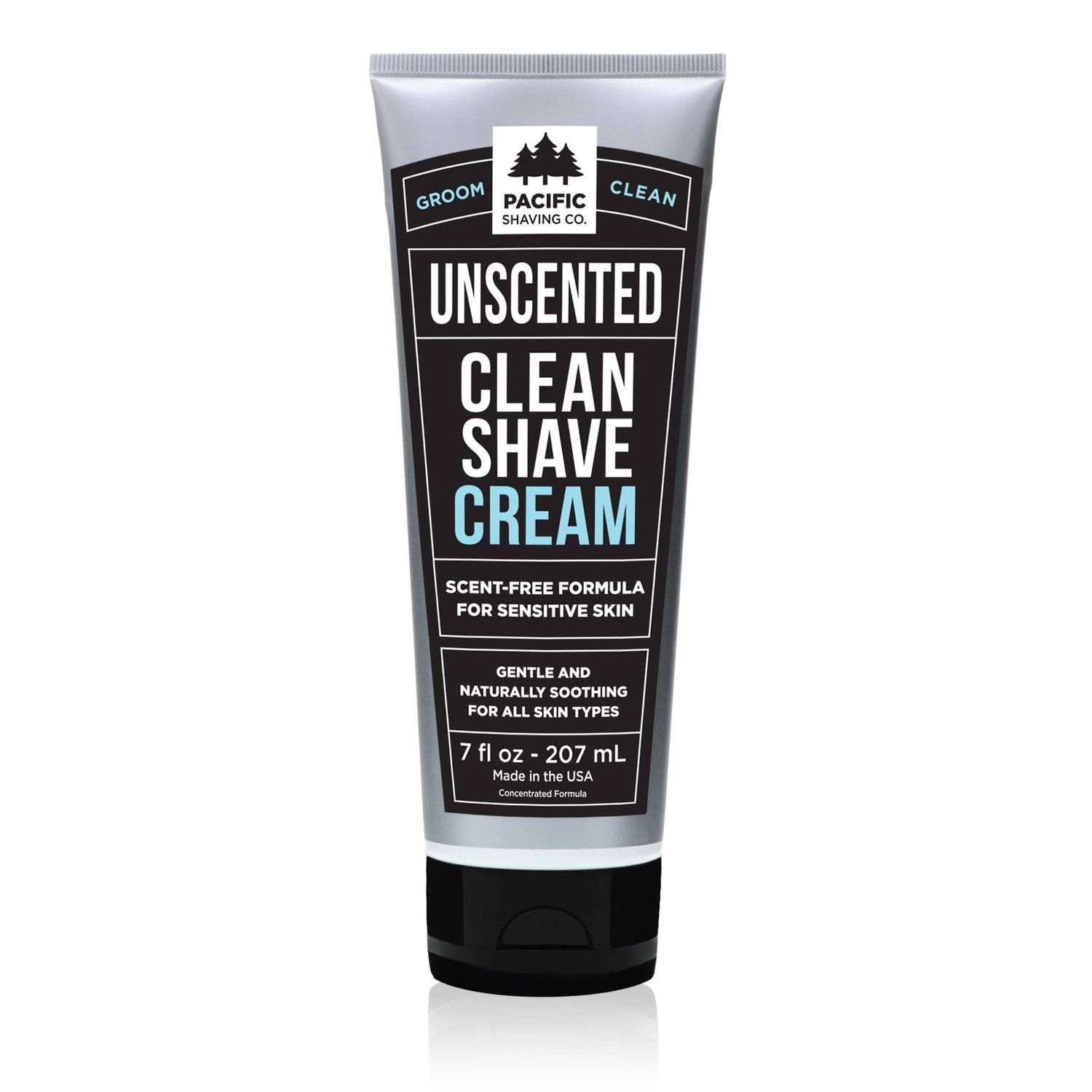 Pacific Shaving Company Clean Shaving Cream - Shea Butter + Vitamin E Shave Cream for Hydrated Sensitive Skin - Clean Formula for a Smooth, Anti-Redness + Irritation-Free Shave Cream (7 Oz)