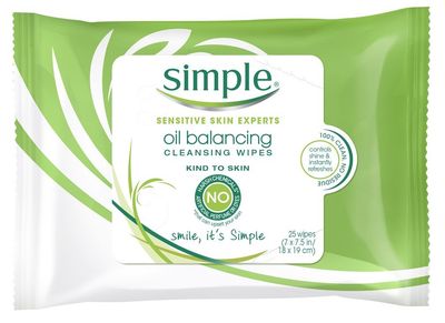 Simple Oil Balancing Wipes, 25 Count (3 Packs)3