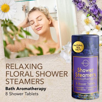Shower Steamers Aromatherapy - Birthday Gifts for Women - Shower Bombs Aromatherapy, Spa Day Essentials, Relaxation Spa Gifts - Self Care Unique Gifts for Women and Men (Lavender 8 Count)
