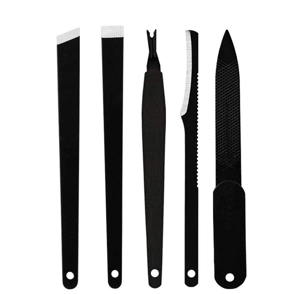 Pedicure Nail Knife,Ingrown Toenail Correction Tool Set,Men Women Nail Clippers Stainless Steel Kit Portable Travel Grooming Kit Cuticle And Nail Care (5-Piece)