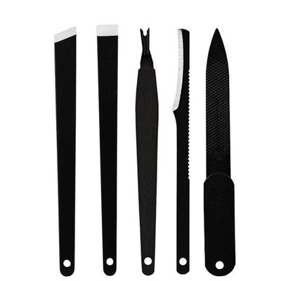 Pedicure Nail Knife,Ingrown Toenail Correction Tool Set,Men Women Nail Clippers Stainless Steel Kit Portable Travel Grooming Kit Cuticle And Nail Care (5-Piece)