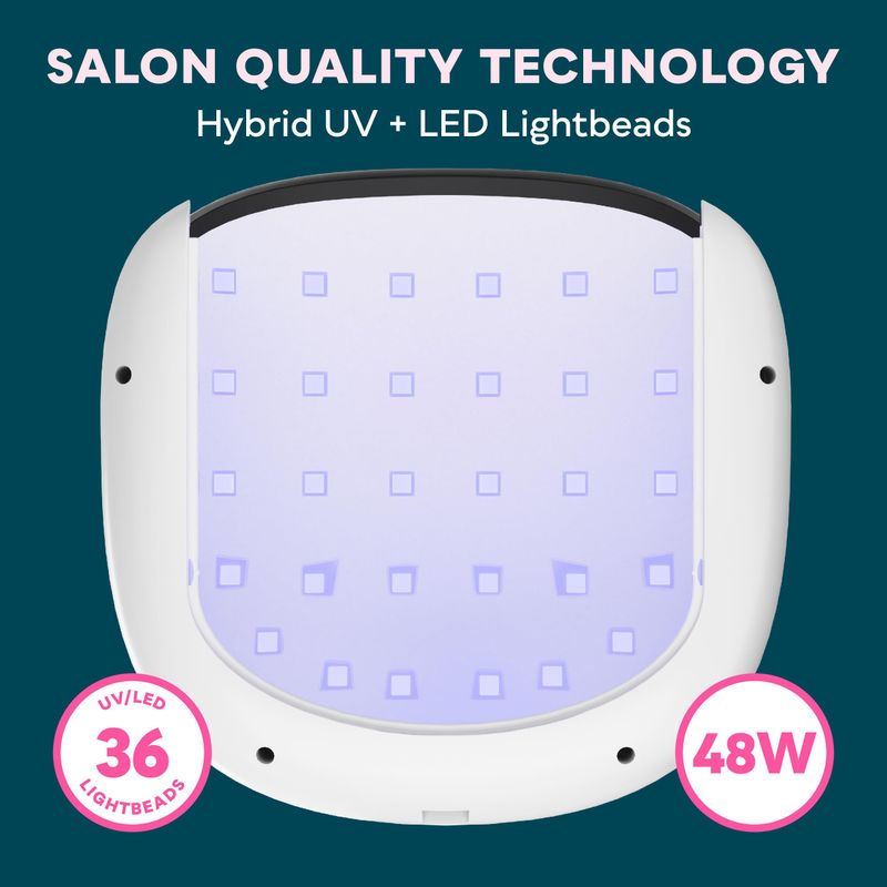 SUNUV SUN4S Black 48W UV LED Nail Lamp, UV Light for Nails for Gel Nails with 4 Timer Settings, Nail Dryer for Gel Polish for Home Salon with Removable Base