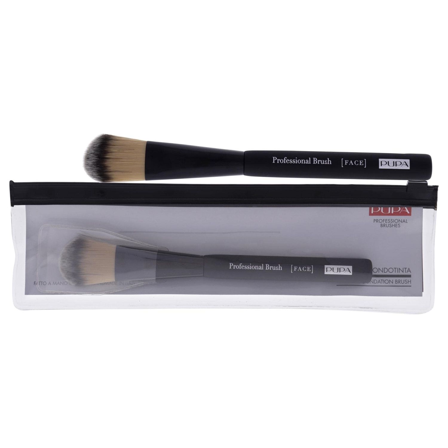 PUPA Milano Foundation Brush - Made With Flexible Synthetic Fibers - Ideal For Applying Liquid, Cream, And Powder Products - Features Soft Bristles To Ensure A Seamless Blend - 1 Pc