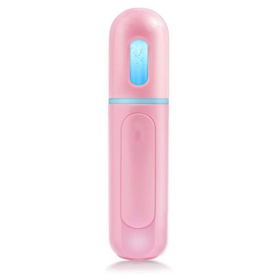 Nano Facial Mister, Portable Mini Cool Mist Facial Steamer Moisturizing Hydrating Face Sprayer for Skin Care, Makeup, Cleaning PoresEyelash ExtensionsSummer Cool (Pink)