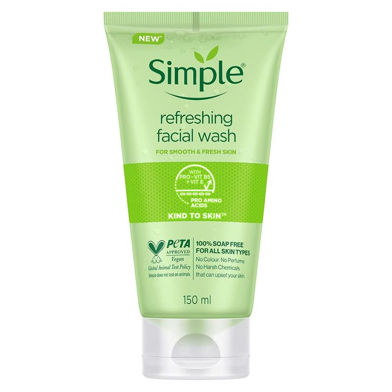 Simple Kind to Skin Refreshing Facial Wash Gel ,150 ml (5 Ounce)
