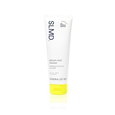 SLMD by Dr. Pimple Popper - Salicylic Acid Cleanser 4 fl oz Exfoliating Gel Cleanser Face Wash Acne Prone Skin - Treat &amp; Prevent Active Acne - Pore Cleanser Prevents Blackheads &amp; Whiteheads