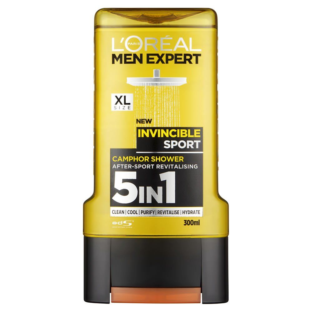 L&#39;Oreal 5In1 Men Expert Invincible Sport Camphor After-Sport Revitalising, 300 ml