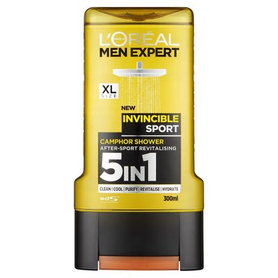 L&#39;Oreal 5In1 Men Expert Invincible Sport Camphor After-Sport Revitalising, 300 ml