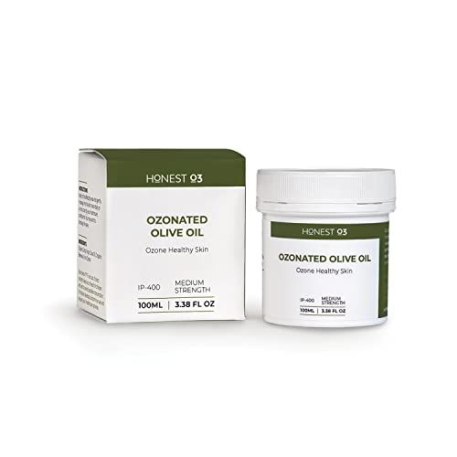 Honest O3 Olive Oil | Topical Ozone Oil Infused Skin Care | Ozonated Oil to Nourish, Protect &amp; Cleanses | For People &amp; Pets | 3.38 Fluid Ounces