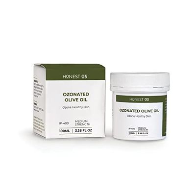 Honest O3 Olive Oil | Topical Ozone Oil Infused Skin Care | Ozonated Oil to Nourish, Protect &amp; Cleanses | For People &amp; Pets | 3.38 Fluid Ounces