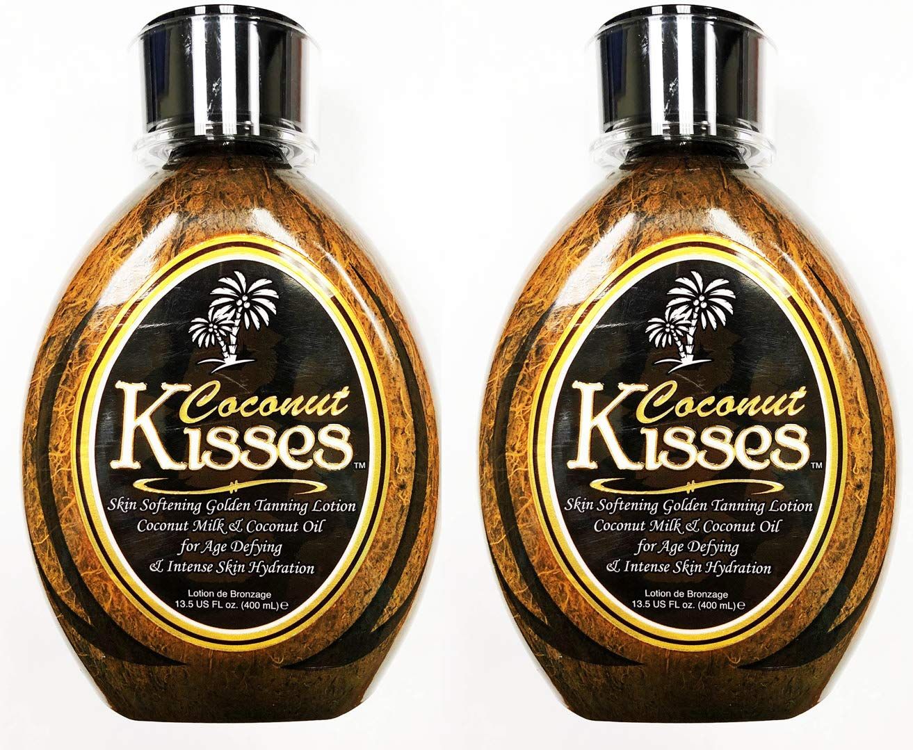 Lot of (2) Ed Hardy COCONUT KISSES Golden Tanning Lotion, 13.5 oz