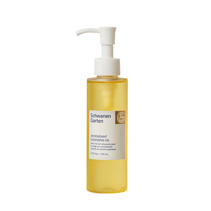 Schwanen Garten Cleansing Oil 5.07oz / 150ml - Gently oil-based deep cleanser, Makeup Remover, Organically grown &amp; Handpicked ingredients, Vegan, Clean beauty