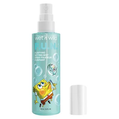 wet n wild Purifying Setting Mist SpongeBob Squarepants Makeup Face Cleanser Setting Spray Face Moisturizer (1114231), F.U.N., 3.4 Fl Oz