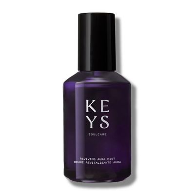 Keys Soulcare Reviving Aura Mist, Revitalizing Facial Spray Hydrates, Tones, Refreshes &amp; Renews Skin, Vegan, Cruelty-Free, Rose Scent, 3.72 Fl Oz