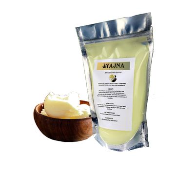 Yajna Organic Raw African Shea Butter 100% Pure,Natural &amp; Unrefined| Skin Moisturizer For Face, Body &amp; Hair| 1 LBS/450 GM Ivory/White Grade A | DIY Creams, Balms, Lotions, Soaps| Moisturizes Dry Skin