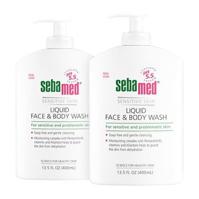 Sebamed Liquid Face &amp; Body Wash with Pump, 400ml, 2 Pack