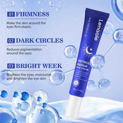 Retinol Eye Cream, Hydrating Under Eye Care Daily Wrinkle Cream, Infused with AHA30% to Smooth and Hydrate Skin, Eye Cream for Dark Circles Treatments, Reduce Under Eye Bags, Smooth Wrinkles1.06 Oz