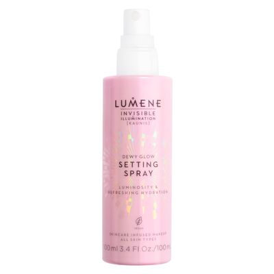 Lumene Invisible Illumination Dewy Glow Setting Spray - Facial Spray for All Skin Types - Makeup Primer &amp; Dewy Setting Spray - Refreshing Face Mist (3.4 fl oz)