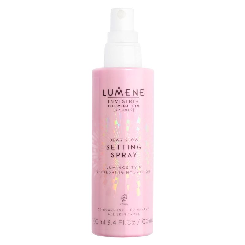 Lumene Invisible Illumination Dewy Glow Setting Spray - Facial Spray for All Skin Types - Makeup Primer &amp; Dewy Setting Spray - Refreshing Face Mist (3.4 fl oz)