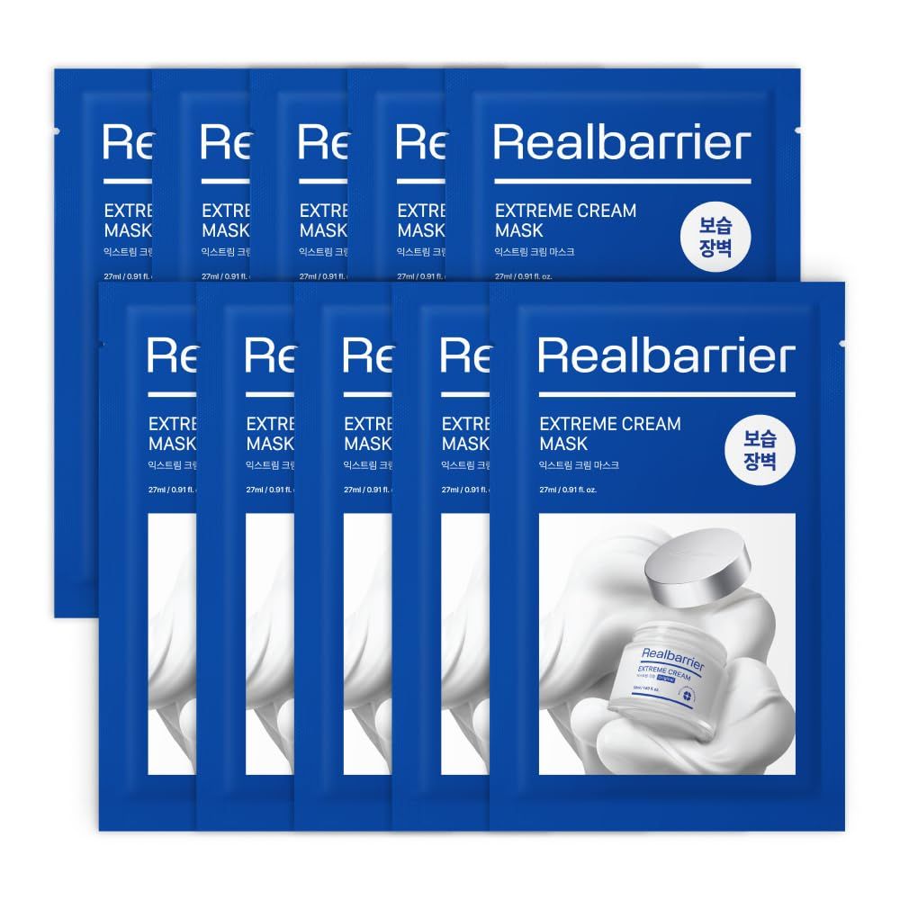 Real Barrier Extreme Cream Face Mask x 10ea | Skin Barrier Repair | Face Mask Skin Care | Moisturizing Relief Skin Care Solution for Dry Skin | Facial Moisturizer for Sensitive Skin | K-Beauty