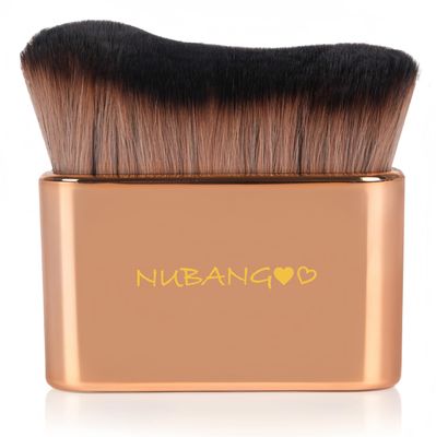 NUBANGOO Professional Kabuki Foundation Brush,Makeup Brush, Self Tanner Brush,Self Tanning brush,Foundation Makeup Brush Cream Powder Liquid,Face Neck Body Leg Tanning Makeup (Pink Gold)