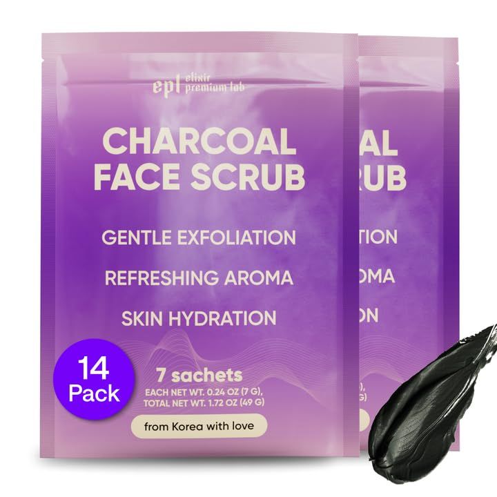 WONDER FAMILY Korean Peel Off Face Mask with Activated Charcoal - Facial Mask Black Head Remover with Deep Pore Scrub Effect - Exfoliating Face Wash for Women, Men 14 Pack
