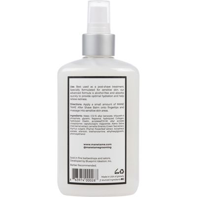 MANE TAME Profession Mens Grooming After Shave Balm - Post Shave Balm with Collagen, Green Tea, & Oatmeal Extract - Hydration & Protection from Shaving Irritation & Dryness, 9 oz.