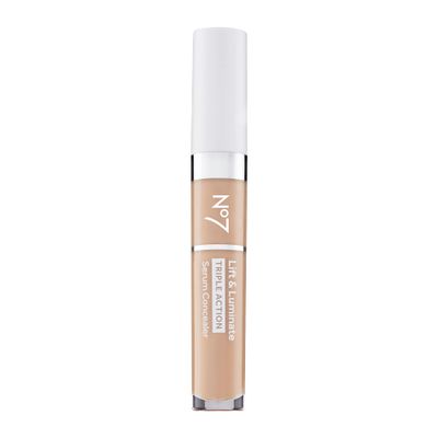 No7 Lift &amp; Luminate Triple Action Serum Concealer - Light - Anti Aging Liquid Concealer Makeup for Blemishes &amp; Dark Circles - Medium to Full Coverage Concealer for Face (8ml)