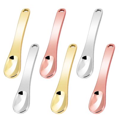 WLLHYF Mini Metal Makeup Spatula Skin Care Cosmetic Spoon Reusable Applicator, Beauty Scoop for Facial Cosmetic for Face Mask Cream Lotions Moisturizers