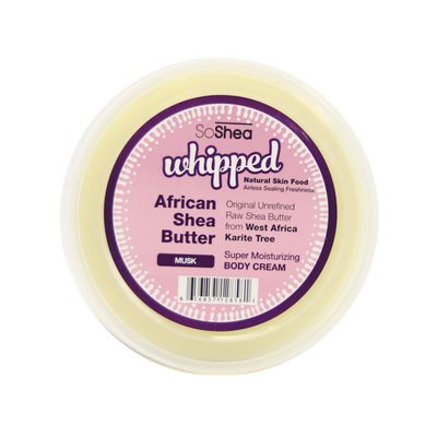 SoShea Whipped African Shea Butter|For All Hair Textures &amp; Skin Types|Original Unrefined Raw Shea Butter |Premium Quality 13.50oz (Musk)