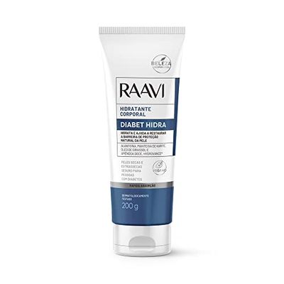 RAAVI Diabet Hidra Body Moisturizer - 200g, Deep Hydration for Dry Skin, Safe for Diabetics, Allantoin, Shea Butter &amp; Almond Oil, Paraben-Free, 92% Natural