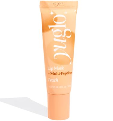 YUGLO Multi-Peptide Infused Lip Sleeping Mask - Moisture &amp; Collagen Boosting Lip Sleeping Mask- Restore, Hydrate &amp; Plump Dry Chapped Lips - Peach