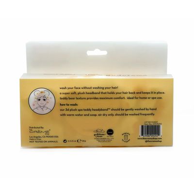 The Crme Shop x Gudetama Chill With Meh 3D Teddy Headyband | Spa Headband | Headband for Washing Face | Skincare Headbands | Soft & Fluffy Headbands for Women