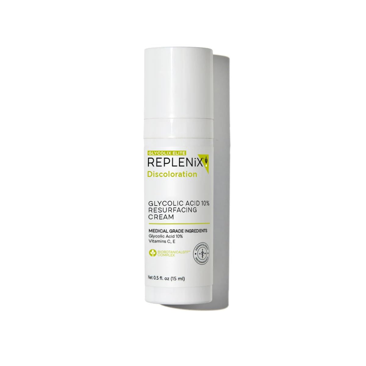 Replenix Glycolic Acid Resurfacing Cream, Hydrating &amp; Lightweight Medical-Grade Exfoliating Face Moisturizer for Skin Discoloration (0.5 fl oz)