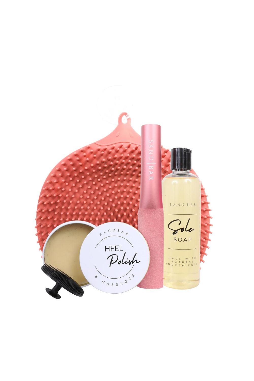 SandBar Heel Revival Regimen - Home Pedicure Kit, Foot Spa Kit Pedicure Set, Home Foot Care Products for Soft, Smooth, Callus-Free Feet - Hawt Dawn