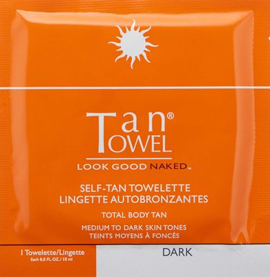 TanTowel Full Body Tan Towelettes - 5 Pack, Dark, 0.5 Fl Oz (Pack of 5)